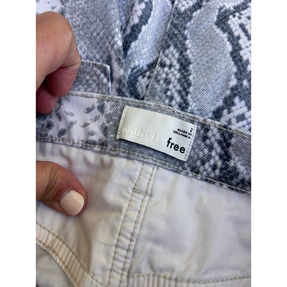 Aritzia Wilfred Free Kelsey Python Print Mini Skirt Size 2 - Picture 7 of 8